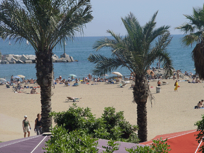 La plage de Barcelone
